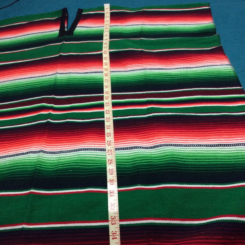 Mexican Zarape Poncho Unisex 1 Size